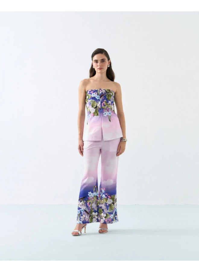 ليبل باي موهيتا **طقم نسائي Ombre Blossom مكوّن من قطعتين – بنقشة زهور متدرجة (تدرج لوني)** 🌸 - Image 5